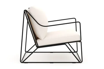 Usteryd Lounge Lenestol Utendørs - Svart/Beige - Hagemøbler & utemiljø - Stoler & Lenestoler - Utelenestoler