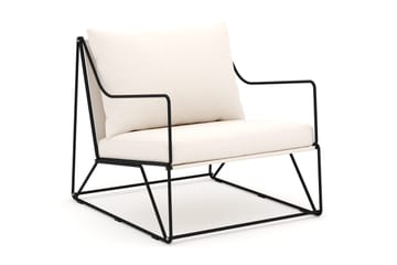 Usteryd Lounge Lenestol Utendørs - Svart/Beige - Hagemøbler & utemiljø - Stoler & Lenestoler - Utelenestoler