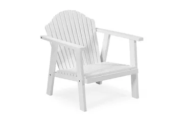 BULLERÖ STOL LAV RYGG HVIT FURU - hvitlasert furu - Hagemøbler & utemiljø - Stoler & Lenestoler - Utelenestoler