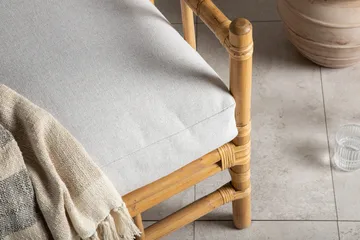 Cane Lenestol med Pute - Brun/Hvit - Hagemøbler & utemiljø - Stoler & Lenestoler - Utelenestoler