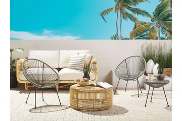 Cayaco Stol 2-pk - Kunstrotting/Mørkegrå - Hagemøbler & utemiljø - Stoler & Lenestoler - Utelenestoler