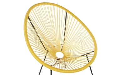 Cayaco Stol 2-pk - Kunstrotting/Gul - Hagemøbler & utemiljø - Stoler & Lenestoler - Utelenestoler