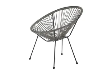 Cayaco Stol 2-pk - Kunstrotting/Mørkegrå - Hagemøbler & utemiljø - Stoler & Lenestoler - Utelenestoler