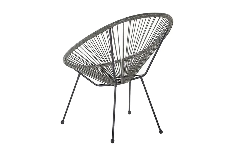 Cayaco Stol 2-pk - Kunstrotting/Mørkegrå - Hagemøbler & utemiljø - Stoler & Lenestoler - Utelenestoler