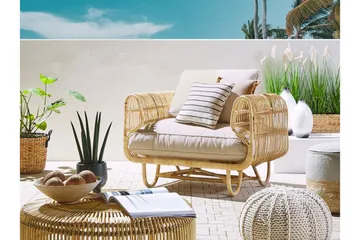 Dolcedo Lenestol - Rotting/Beige - Hagemøbler & utemiljø - Stoler & Lenestoler - Utelenestoler