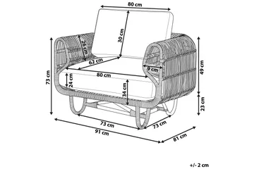 Dolcedo Lenestol - Rotting/Beige - Hagemøbler & utemiljø - Stoler & Lenestoler - Utelenestoler