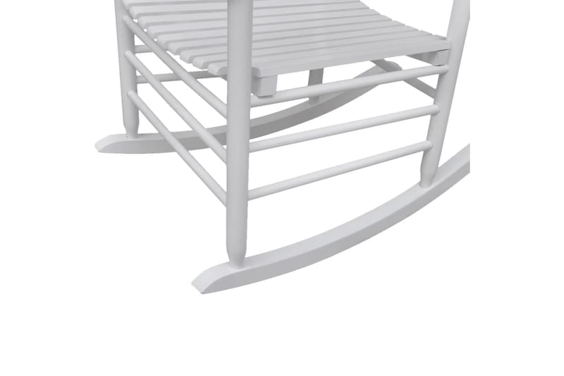 Gyngestol med buet sete hvit tre - Hvit - Utelenestoler - Loungestol utendørs