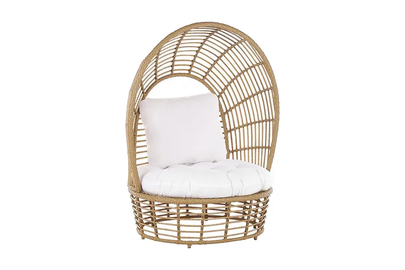 Hagelenestol kunstrotting natur / Hvit LIDO, Tre / Natur