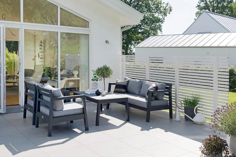 Hillerstorp Stoltö Lounge Lenestol - Grå|Svart - Hagemøbler & utemiljø - Stoler & Lenestoler - Utelenestoler