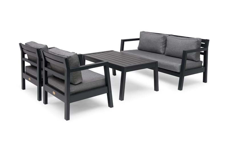 Hillerstorp Stoltö Lounge Lenestol - Grå|Svart - Hagemøbler & utemiljø - Stoler & Lenestoler - Utelenestoler