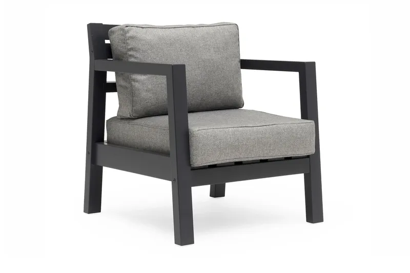 Hillerstorp Stoltö Lounge Lenestol, Grå|Svart