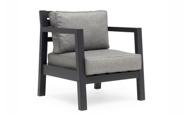 Hillerstorp Stoltö Lounge Lenestol - Grå|Svart - Hagemøbler & utemiljø - Stoler & Lenestoler - Utelenestoler