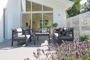 Hillerstorp Stoltö Utestoltö Lounge ute lenestol - Grå/svart - Hagemøbler & utemiljø - Stoler & Lenestoler - Utelenestoler