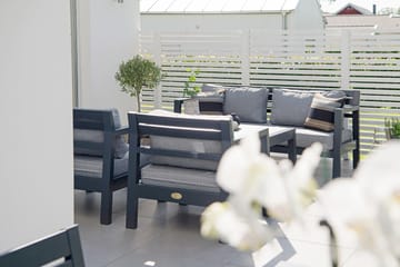 Hillerstorp Stoltö Utestoltö Lounge ute lenestol - Grå/svart - Hagemøbler & utemiljø - Stoler & Lenestoler - Utelenestoler