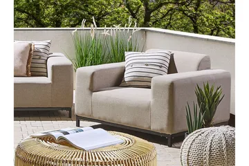 Hughen Lenestol 2-pk - Beige / Svart - Hagemøbler & utemiljø - Stoler & Lenestoler - Utelenestoler