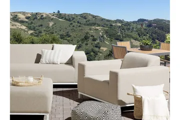 Hughen Lenestol 2-pk - Beige - Hagemøbler & utemiljø - Stoler & Lenestoler - Utelenestoler