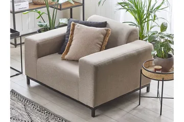 Hughen Lenestol 2-pk - Beige / Svart - Hagemøbler & utemiljø - Stoler & Lenestoler - Utelenestoler