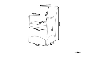 Italia Hagestol 2-pk - Brun - Hagemøbler & utemiljø - Stoler & Lenestoler - Utelenestoler