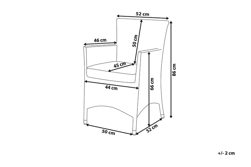 Italia Hagestol 2-pk - Brun - Hagemøbler & utemiljø - Stoler & Lenestoler - Utelenestoler
