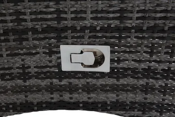 Jenny Justerbar Utendørs Spisestol – Regulerbar Lenestol i Kunstrotting - Grå - Hagemøbler & utemiljø - Stoler & Lenestoler - Utelenestoler