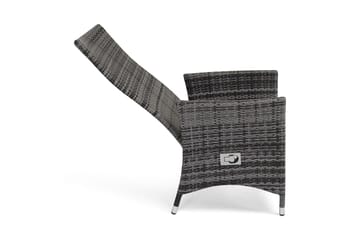 Jenny spisestol utendørs regulerbar – justerbar utendørs lenestol i kunstrotting - Grå - Hagemøbler & utemiljø - Stoler & Lenestoler - Utelenestoler