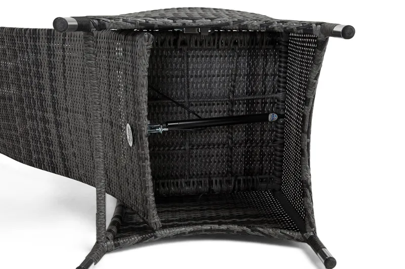Jenny spisestol utendørs regulerbar – justerbar utendørs lenestol i kunstrotting - Grå - Hagemøbler & utemiljø - Stoler & Lenestoler - Utelenestoler