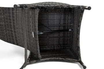 Jenny spisestol utendørs regulerbar – justerbar utendørs lenestol i kunstrotting - Grå - Hagemøbler & utemiljø - Stoler & Lenestoler - Utelenestoler