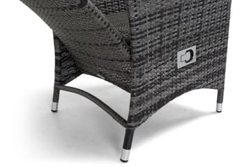 Jenny spisestol utendørs regulerbar – justerbar utendørs lenestol i kunstrotting - Grå - Hagemøbler & utemiljø - Stoler & Lenestoler - Utelenestoler