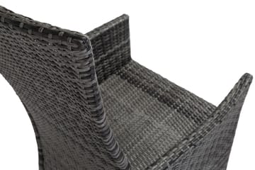 Jenny spisestol utendørs regulerbar – justerbar utendørs lenestol i kunstrotting - Grå - Hagemøbler & utemiljø - Stoler & Lenestoler - Utelenestoler