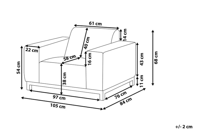 Lenestol Hughen 2-pk - Beige - Loungestol utendørs - Utelenestoler