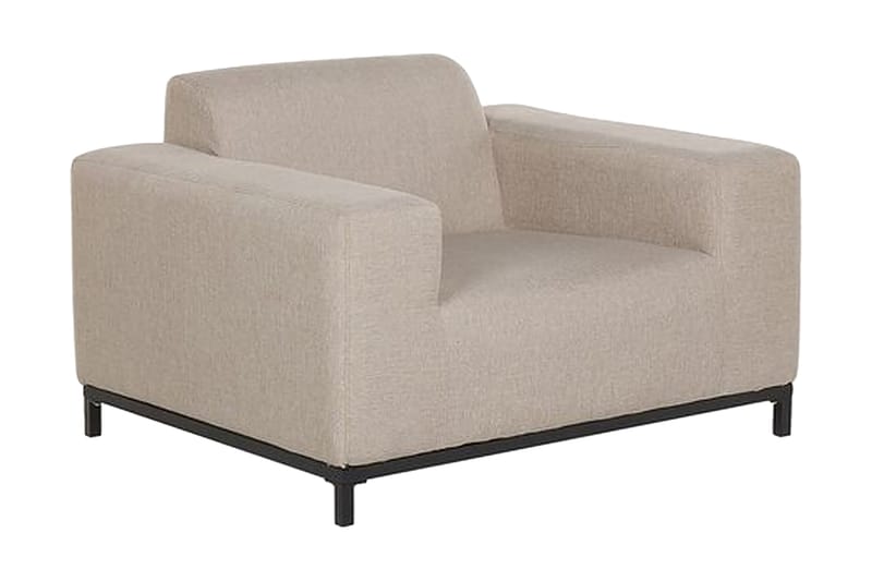 Lenestol Hughen 2-pk - Beige / Svart - Loungestol utendørs - Utelenestoler