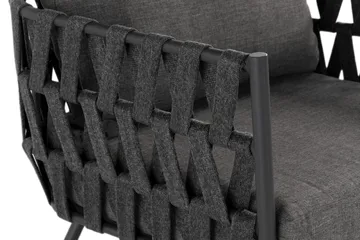 Lenestol Sandina - Tau/Svart/Grå - Hagemøbler & utemiljø - Stoler & Lenestoler - Utelenestoler