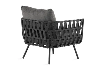 Lenestol Sandina - Tau/Svart/Grå - Hagemøbler & utemiljø - Stoler & Lenestoler - Utelenestoler