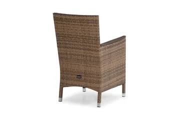 Lenestol Thor m Armleder - Sand/Brun - Hagemøbler & utemiljø - Stoler & Lenestoler - Utelenestoler