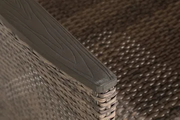 Lenestol Thor m Armleder - Sand/Brun - Hagemøbler & utemiljø - Stoler & Lenestoler - Utelenestoler