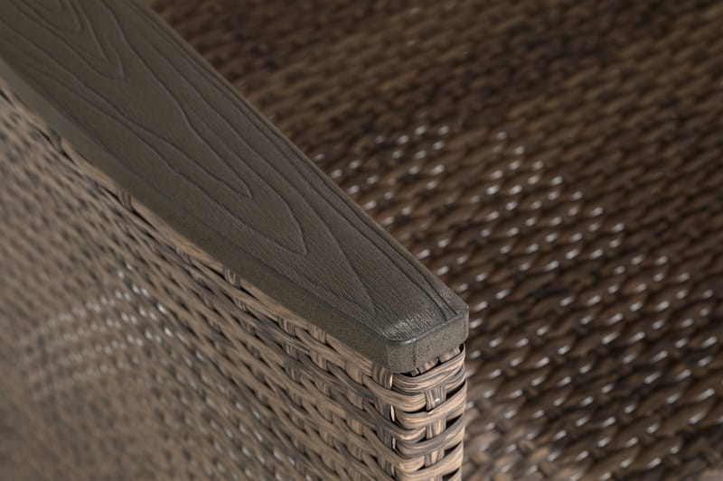 Lenestol Thor m Armleder - Sand/Brun - Hagemøbler & utemiljø - Stoler & Lenestoler - Utelenestoler