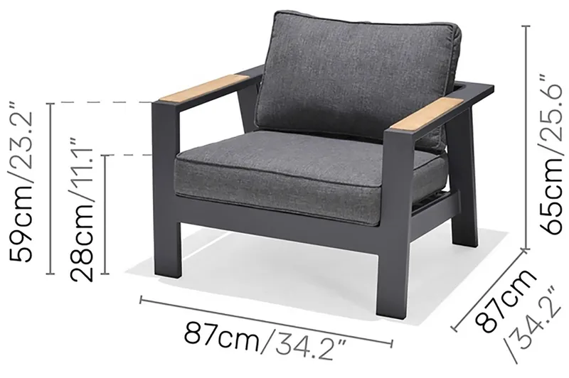 Palau Lenestol - Grå - Hagemøbler & utemiljø - Stoler & Lenestoler - Utelenestoler