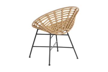 Rottingstol 2 lysebrune ACERRA - Tre / Natur - Hagemøbler & utemiljø - Stoler & Lenestoler - Utelenestoler