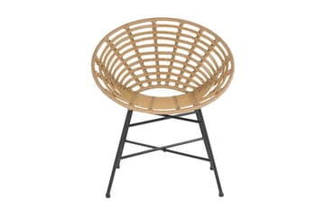 Rottingstol 2 lysebrune ACERRA - Tre / Natur - Hagemøbler & utemiljø - Stoler & Lenestoler - Utelenestoler