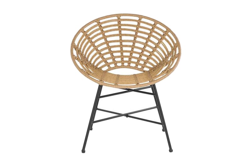 Rottingstol 2 lysebrune ACERRA - Tre / Natur - Hagemøbler & utemiljø - Stoler & Lenestoler - Utelenestoler