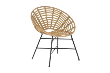 Rottingstol 2 lysebrune ACERRA - Tre / Natur - Hagemøbler & utemiljø - Stoler & Lenestoler - Utelenestoler