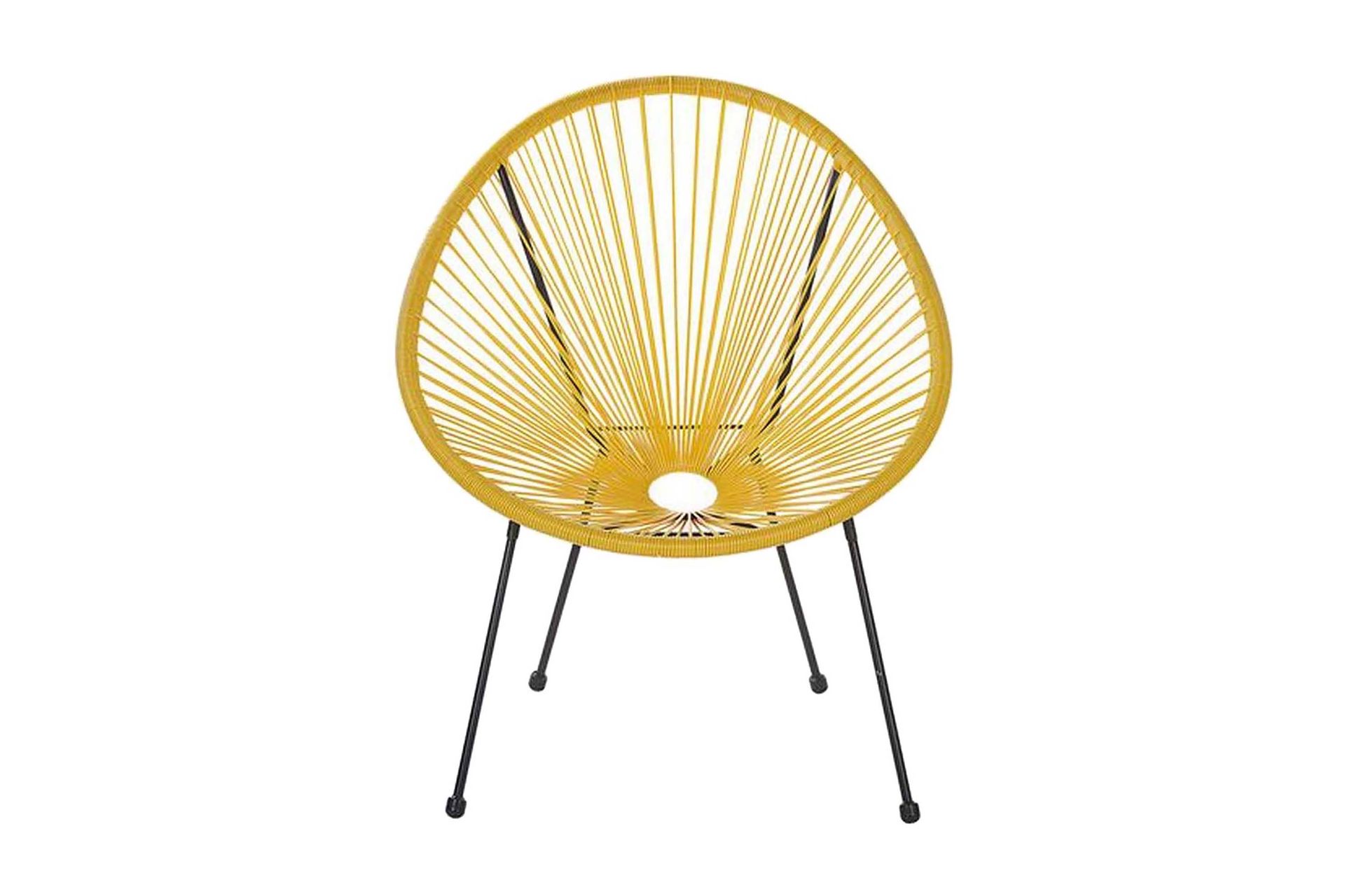 Stol Cayaco 2-pk - Kunstrotting/Gul - Hagemøbler & utemiljø - Stoler & Lenestoler - Utelenestoler