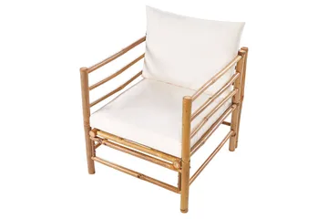 Villa Castelli Utelenestol - Hvit/Lys Brun - Hagemøbler & utemiljø - Stoler & Lenestoler - Utelenestoler