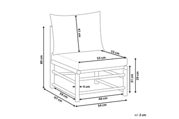 Villa Castelli Utelenestol - Hvit/Lys Brun - Hagemøbler & utemiljø - Stoler & Lenestoler - Utelenestoler