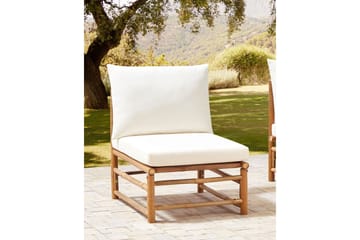 Villa Castelli Utelenestol - Hvit/Lys Brun - Hagemøbler & utemiljø - Stoler & Lenestoler - Utelenestoler