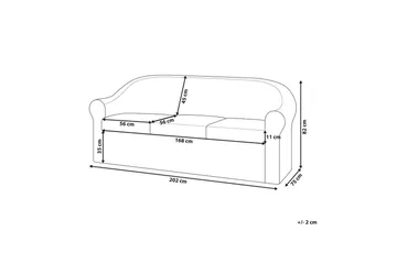 3-sitssoffa Beliani Livadeia Natural||White - Hagemøbler & utemiljø - Loungemøbler - Loungesofaer