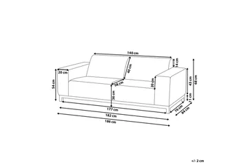 3-sitssoffa Beliani Rovigo Grey||White - Hagemøbler & utemiljø - Loungemøbler - Loungesofaer