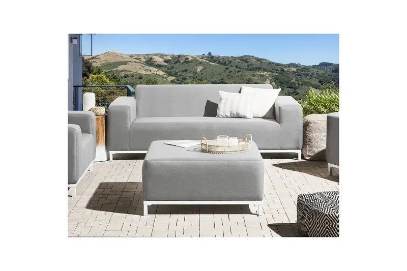 3-sitssoffa Beliani Rovigo Grey||White - Hagemøbler & utemiljø - Loungemøbler - Loungesofaer