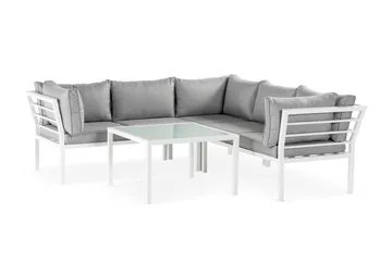 Ariany Hjørnesofa - Hvit/Grå - Hagemøbler & utemiljø - Loungemøbler - Loungesofaer