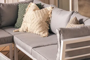 Ariany Hjørnesofa - Hvit/Grå - Hagemøbler & utemiljø - Loungemøbler - Loungesofaer